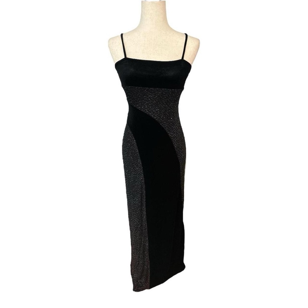 Sabora Black Asymmetrical Cut Out Midi Dress